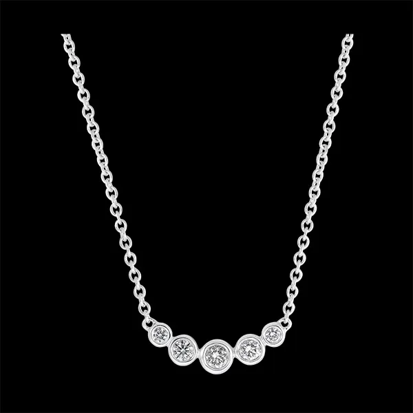 Collier Fraîcheur - Rosée - or blanc 9 carats et diamants