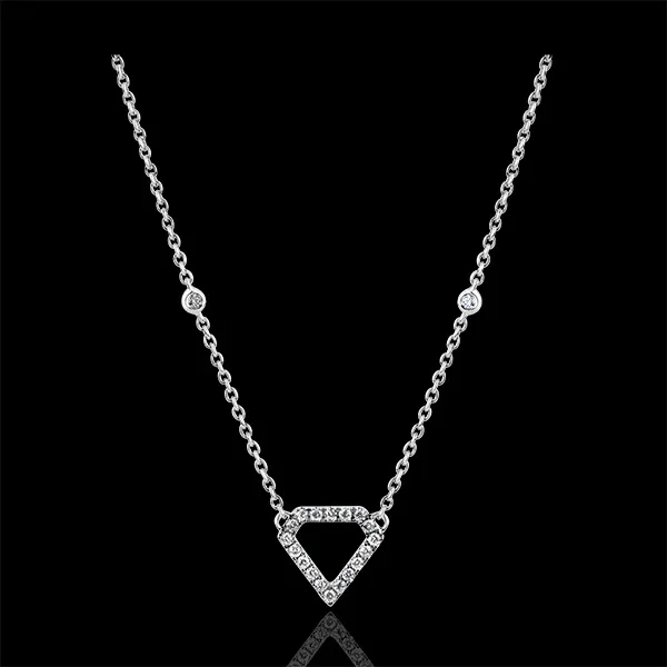 Necklace Abundance - Diamantra - white gold 9 carats and diamonds