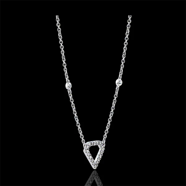 Necklace Abundance - Diamantra - white gold 9 carats and diamonds