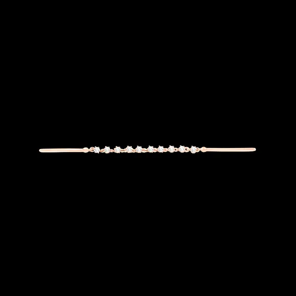 Gracile Bangle - 9 carat rose gold with diamonds