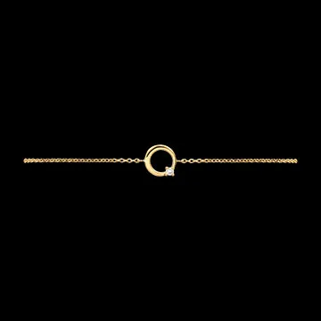 Bracelet Solina – Or jaune 9 carats et diamant synthétique