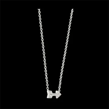 Collier Fraîcheur - Cupidon - or blanc 9 carats et diamants