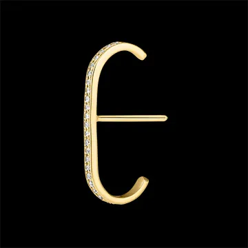 Boucles d'oreilles Puces pavées Fraîcheur - Ellis - or jaune 9 carats et diamants