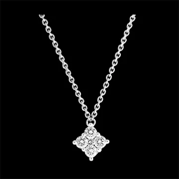 Collier Fraîcheur - Dina - or blanc 9 carats et diamants