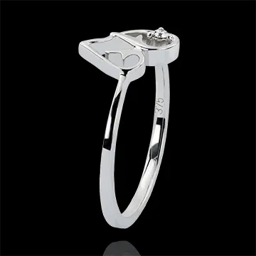 Ring Abundance - Temptation - white gold 9 carats and diamond