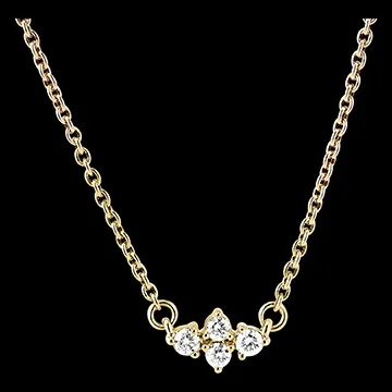 Freshness necklace - Pippa - 18 carat yellow gold and diamonds