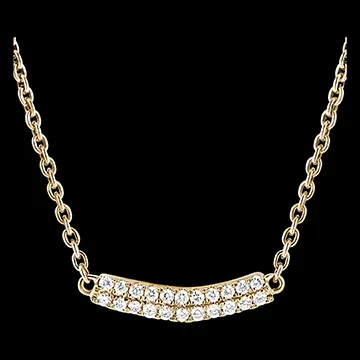Freshness necklace - Isla - 9 carat yellow gold and diamonds