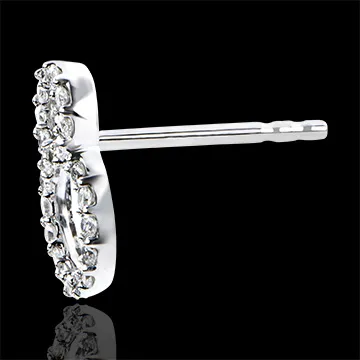 Boucles d'Oreilles Abondance - Infini- or blanc 18 carats et diamants