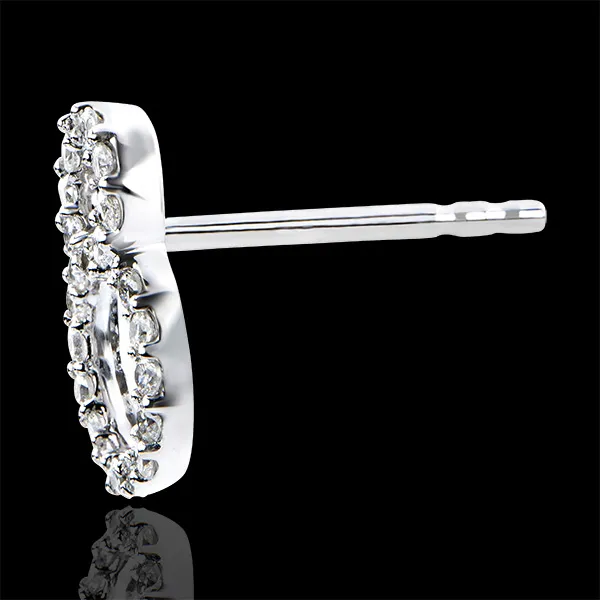 Earrings Abundance - Infinity- white gold 18 carats and diamonds