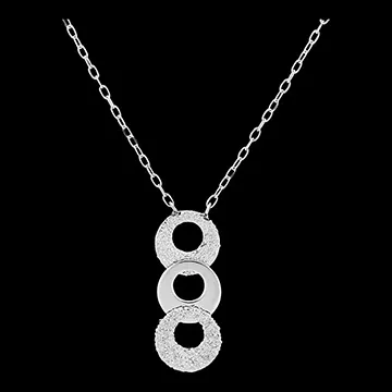 Collier Fraîcheur - Trio Circulus - or blanc 18 carats 