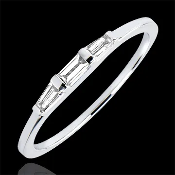 Engagement Ring Origine - Trilogy Biela - white gold 9 carats and diamonds