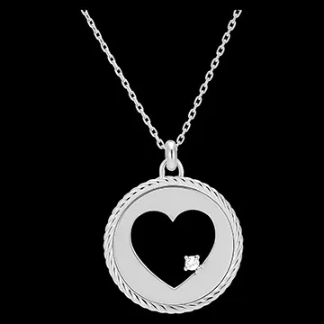 Freshness Necklace - Absolute Heart - 9-carat white gold and diamonds