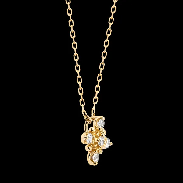 Collier Crisento – Or jaune 9 carats et diamants synthétiques