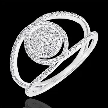 Bague Baladine - or blanc 18 carats et diamants