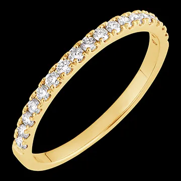 Alliance Bettina - or jaune 18 carats et diamants