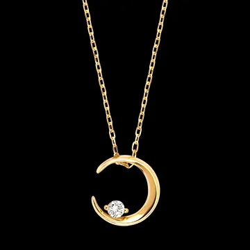 Séléné Necklace – 9ct Yellow Gold and Lab-Grown Diamond
