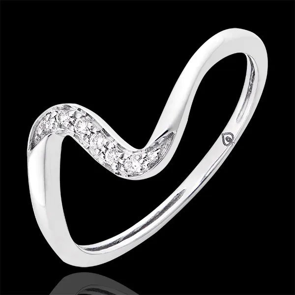 Bague Zélie - Or blanc 18 carats et diamants