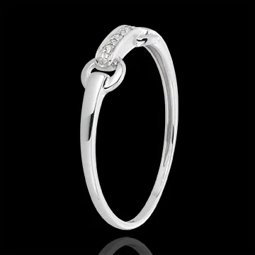White Gold and Diamond Equestria Ring