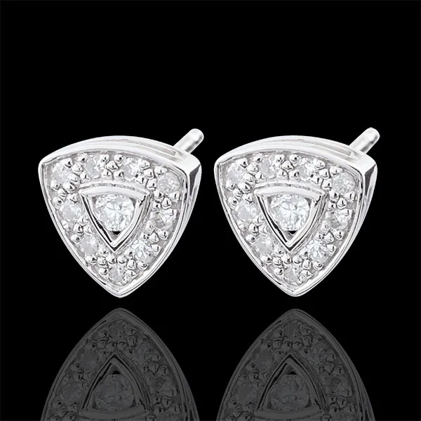 Boucles d'oreilles Trilia - or blanc 9 carats