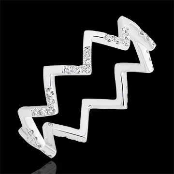 Joe ring - 9K white gold and diamonds