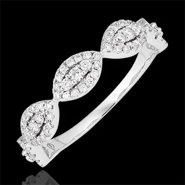 Anneau Amandiane - or blanc 18 carats et diamants
