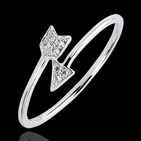 Ring Abundance - Cupid - white gold 9 carats and diamonds