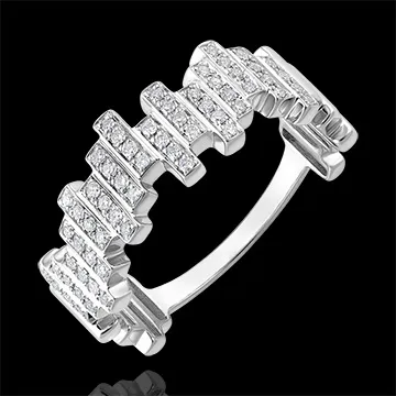 Bague Fraîcheur - Mélodie - or blanc 18 carats et diamants