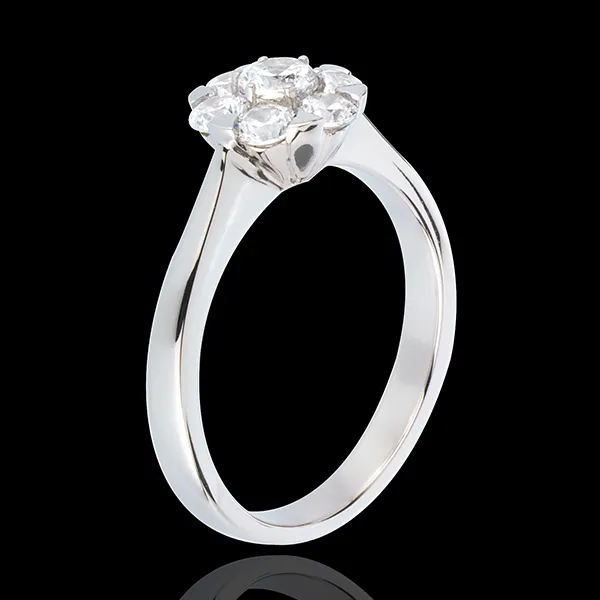Ring Freshness - Magnolia - white gold - 0.88 carat - 7 diamonds
