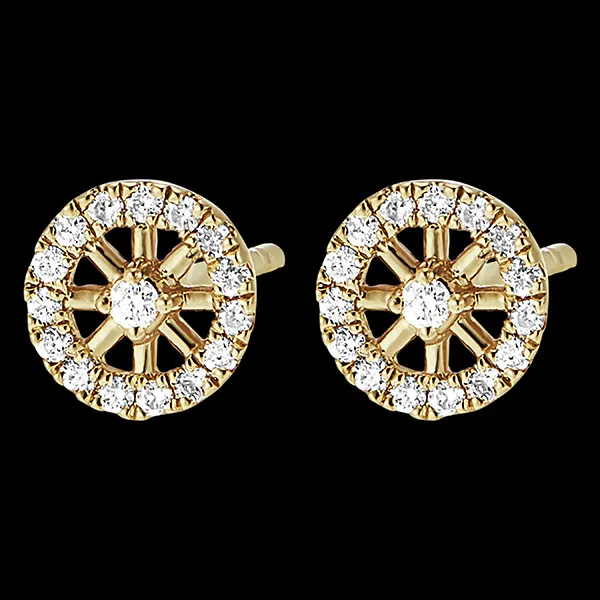 Boucles d'oreilles Fraîcheur - Cosmo - or jaune 18 carats et diamants