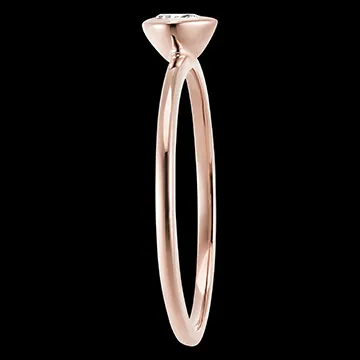 Freshness Ring - Pear - 9 carat pink gold and diamond