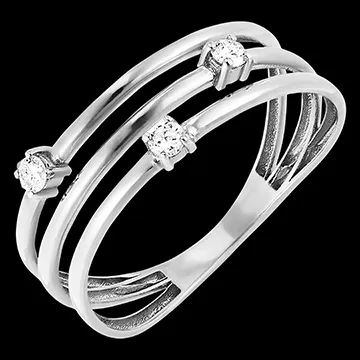Freshness ring- Orion - 9 carat white gold and diamonds