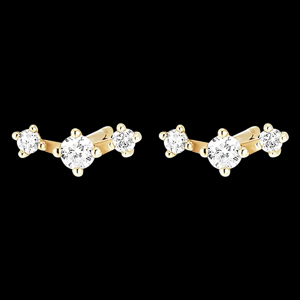 Boucles d'oreilles Fraîcheur - Tara - or jaune 18 carats et diamants