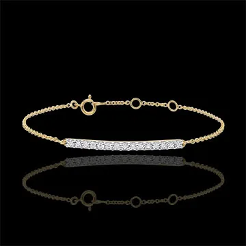 Bracelet or jaune 9 carats Scintillant - 15 diamants