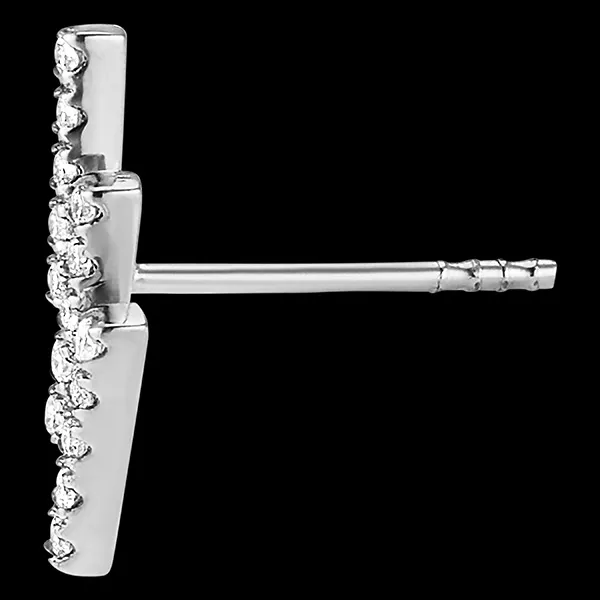 Boucles d'oreilles Fraîcheur - Polaris - or blanc 9 carats et diamants
