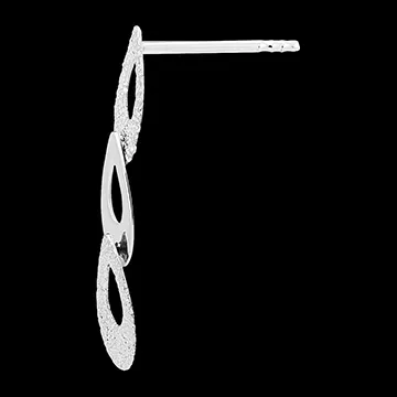 Boucles d'oreilles Puces Fraîcheur - Trio Pira - or blanc 18 carats 