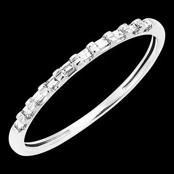 Bague Fraîcheur - Harmonie - or blanc 9 carats et diamants
