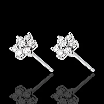 Lotus Diamond Stud Earrings paved - 0.33 carat