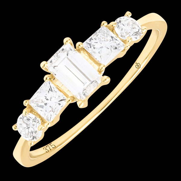 Nayla Ring – 9-Carat Yellow Gold and Lab-Grown Diamonds