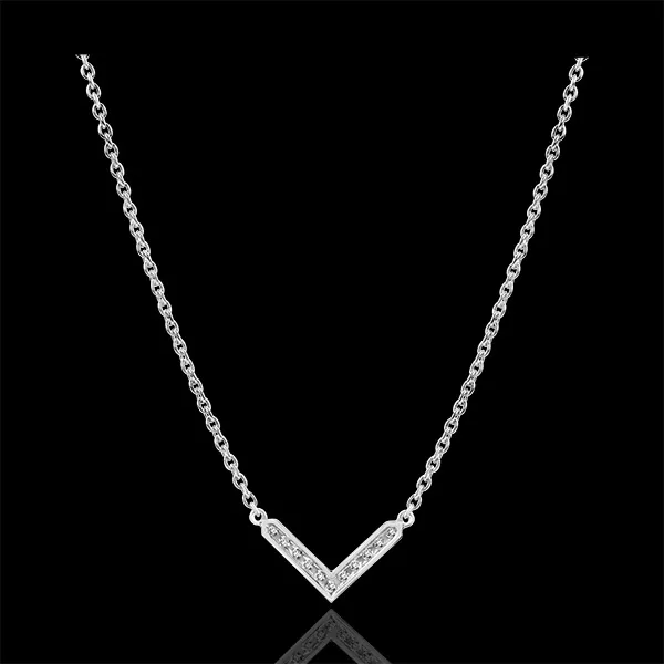 Necklace Abundance - Eve - white gold 18 carats and diamonds 