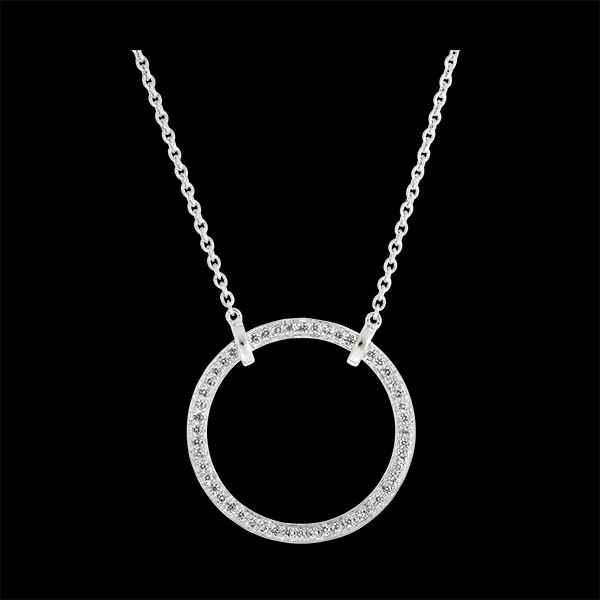 Freshness Necklace - Circé - white gold 9 carats and diamonds