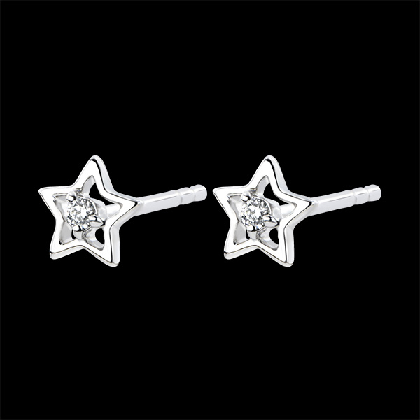 Earrings Abundance - My star - white gold 18 carats and diamonds