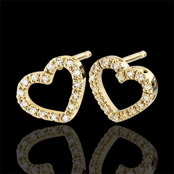 Yellow Gold Zadig Heart Earrings