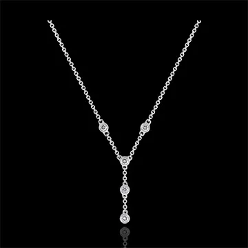 Freshness Necklace - Grace - white gold 9 carats and diamonds