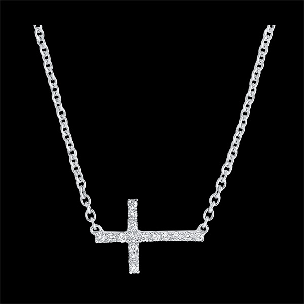 Freshness Necklace - Cross - whitegold 18 carats and diamonds