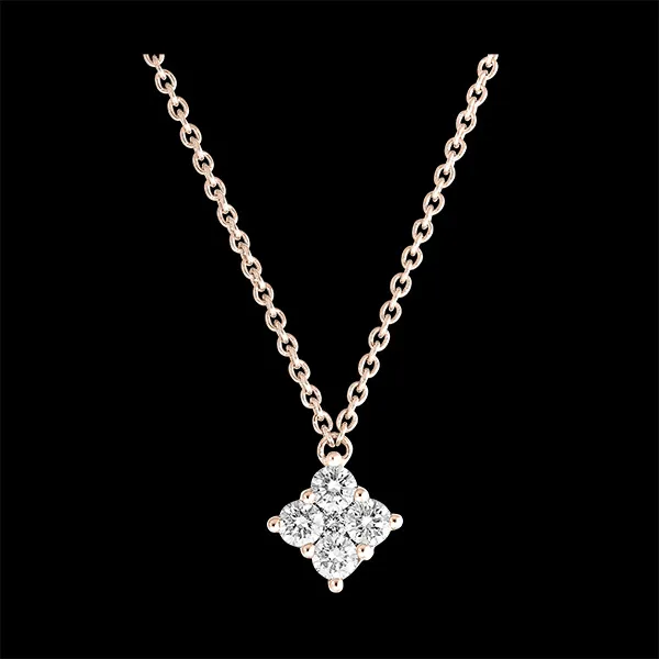Freshness Necklace - Dina pink gold 18 carats and diamonds