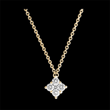 Freshness Necklace - Dina yellow gold 9 carats and diamonds
