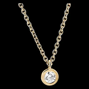 Freshness necklace - Calixte - 18 carat yellow gold and diamond