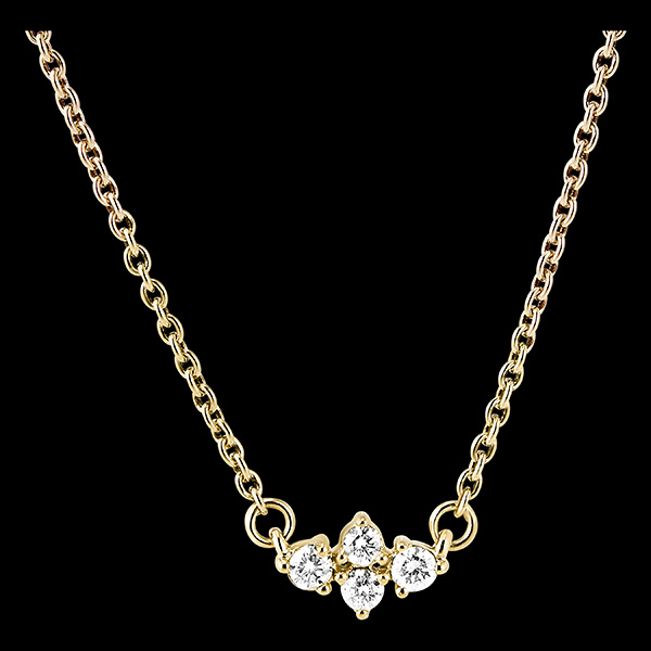 Freshness necklace - Pippa - 9 carat yellow gold and diamonds