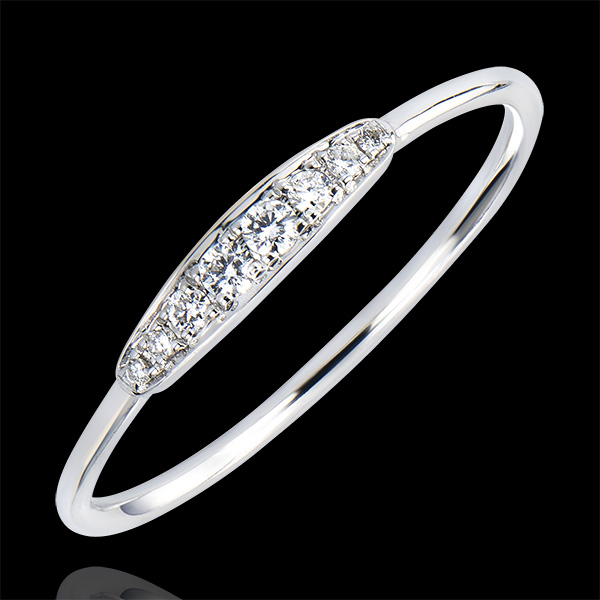 Engagement Ring Abundance - Harmony - white gold 9 carats and diamonds
