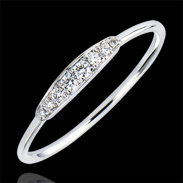 Engagement Ring Abundance - Harmony - white gold 9 carats and diamonds